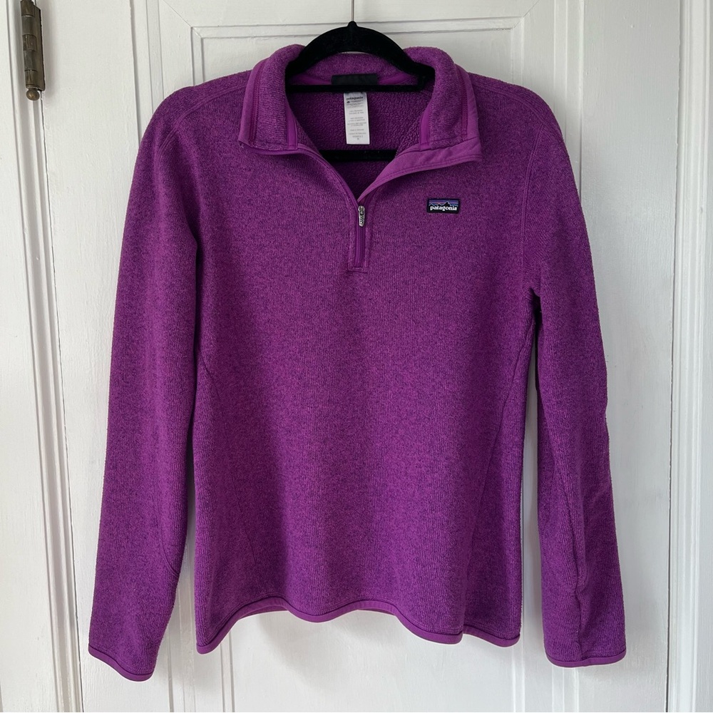 Patagonia Women's Purple Fleece Pullover Better Sweater 1/4 Zip Size Medium